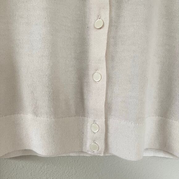 NWT J. Crew Featherweight Cashmere Cardigan Cream (XS) - Picture 6 of 8